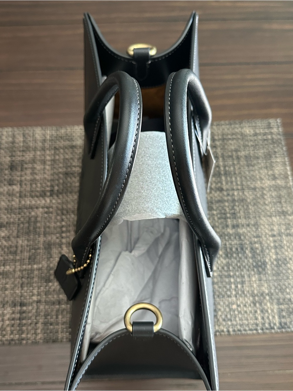 Coach Black Ace 35 Tote - Picture 7 of 16